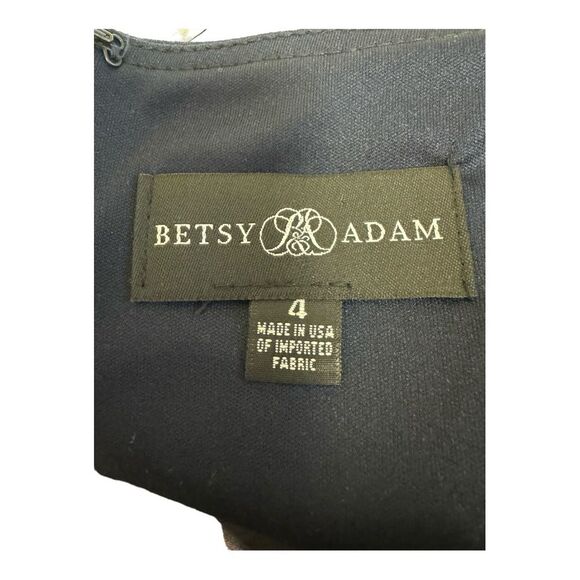 Floral Fit and Flare Dress navy Top Pink Rose Print Party Cocktail - Picture 7 of 12